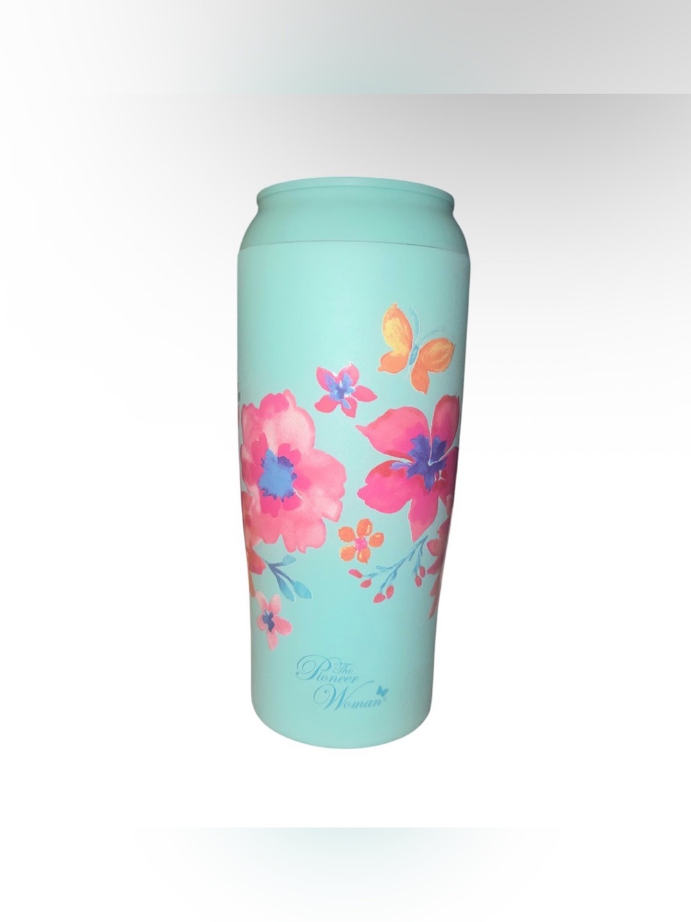 The Pioneer Woman 17oz Fresh Floral Stainless Steel Cooler Tumbler Teal